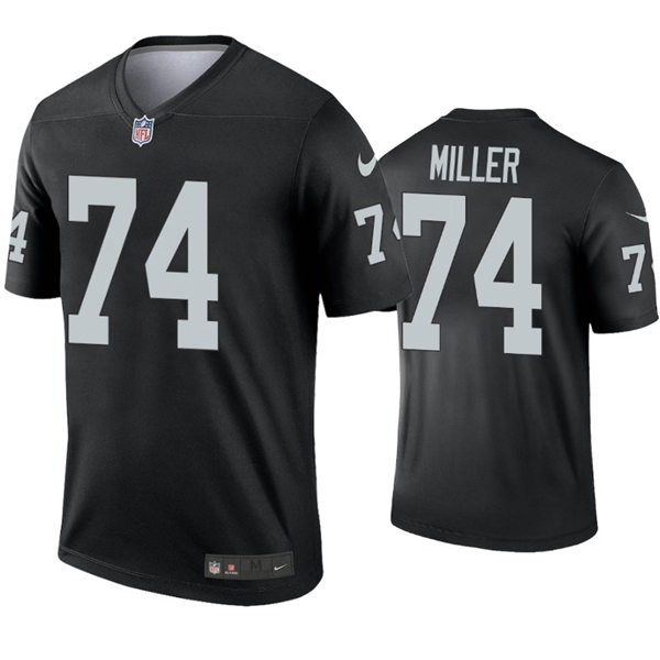 Mens Las Vegas Raiders #74 Kolton Miller Nike Black Vapor Limited Jersey