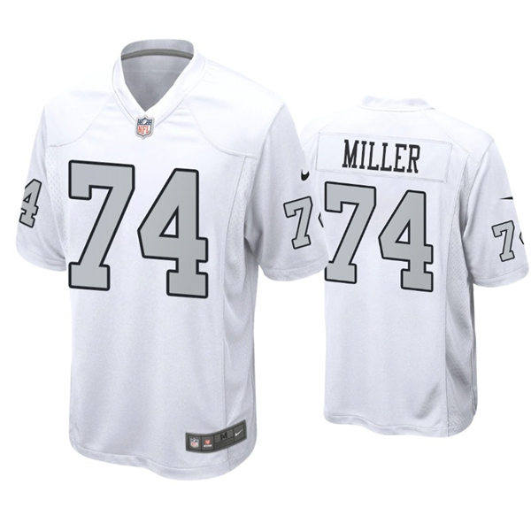 Mens Las Vegas Raiders #74 Kolton Miller Nike White Color Rush Legend Player Jersey
