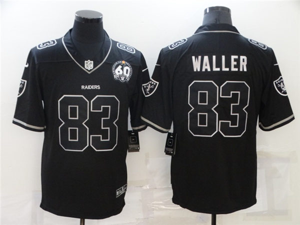 Mens Las Vegas Raiders #83 Darren Waller Nike Black 60TH Anniversary Jersey
