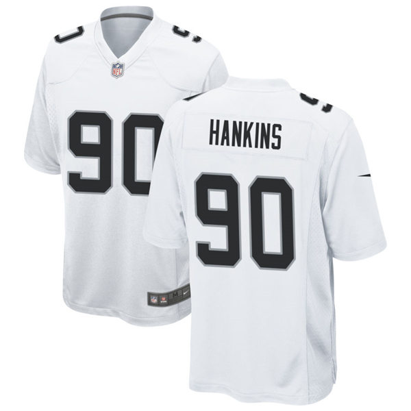Mens Las Vegas Raiders #90 Johnathan Hankins Nike White Vapor Limited Jerse