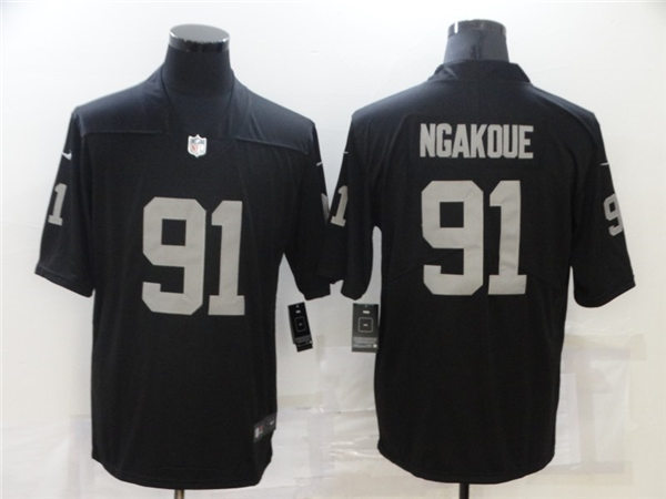 Mens Las Vegas Raiders #91 Yannick Ngakoue Nike Black Vapor Limited Jersey