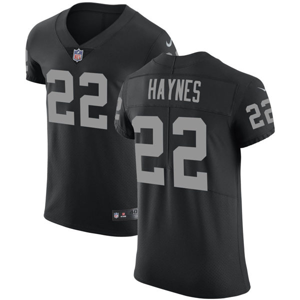 Mens Las Vegas Raiders Retired Player #22 Mike Haynes Nike Black Vapor Untouchable Limited Player Jersey