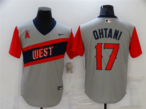Mens Los Angeles Angels #17 Shohei Ohtani Nike Gray 2021 Little League Classic Jersey