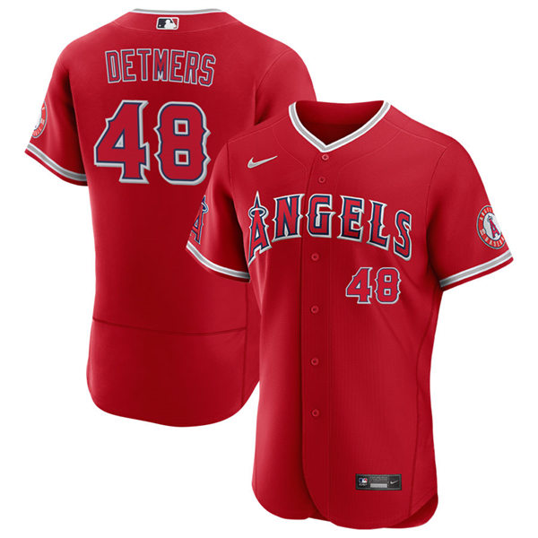 Mens Los Angeles Angels #48 Patrick Sandoval Nike Scarlet Alternate FlexBase Player Jersey