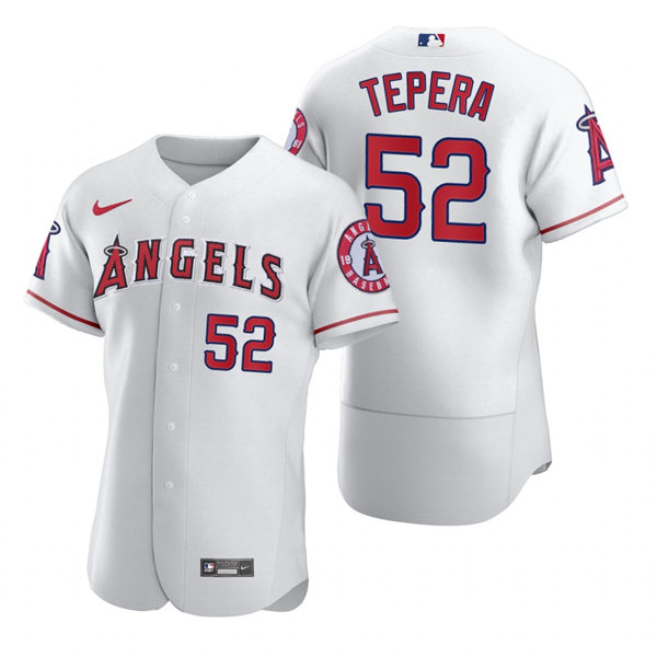 Mens Los Angeles Angels #52 Ryan Tepera Nike White Home FlexBase Player Jersey
