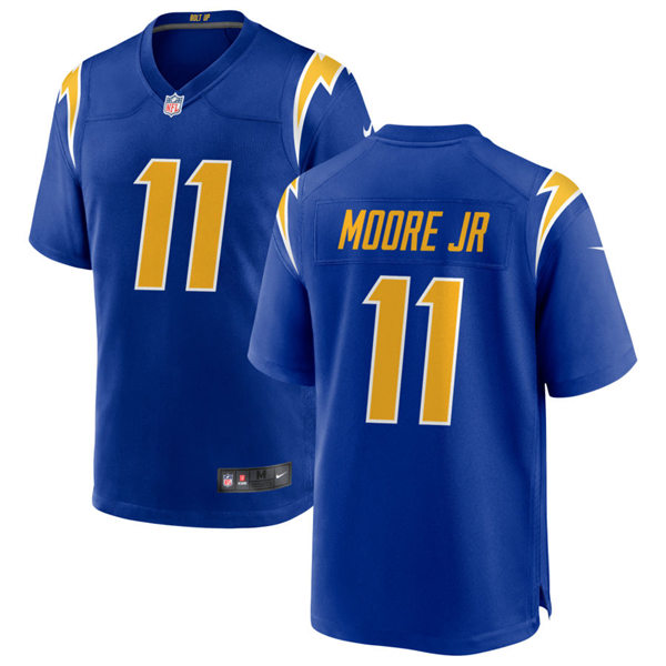 Mens Los Angeles Chargers #11 Jason Moore Jr Nike Royal Gold 2nd Alternate Vapor Limited Jersey