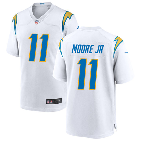Mens Los Angeles Chargers #11 Jason Moore Jr Nike White Vapor Limited Jersey