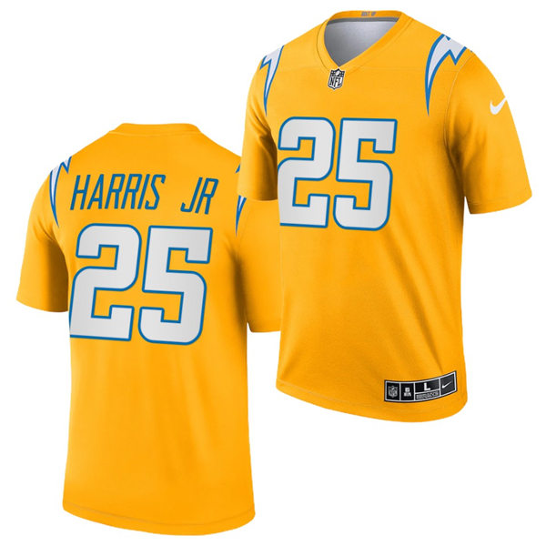 Mens Los Angeles Chargers #25 Chris Harris Jr. Nike 2021 Gold Inverted Legend Jersey