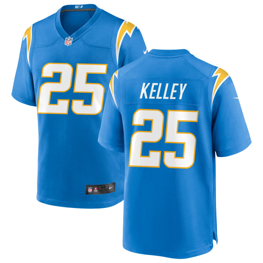 Mens Los Angeles Chargers #25 Joshua Kelley Nike Powder Blue Vapor Limited Jersey