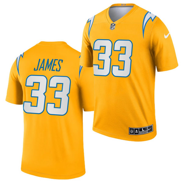 Mens Los Angeles Chargers #3 Derwin James Nike 2021 Gold Inverted Legend Jersey