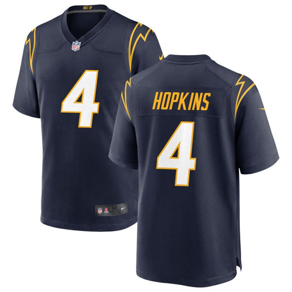 Mens Los Angeles Chargers #4 Dustin Hopkins Nike Navy Alternate Vapor Limited Player Jersey