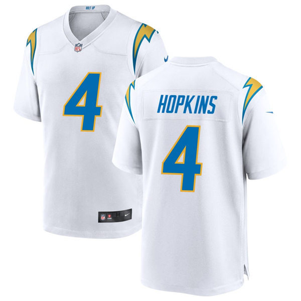 Mens Los Angeles Chargers #4 Dustin Hopkins Nike White Vapor Limited Player Jersey