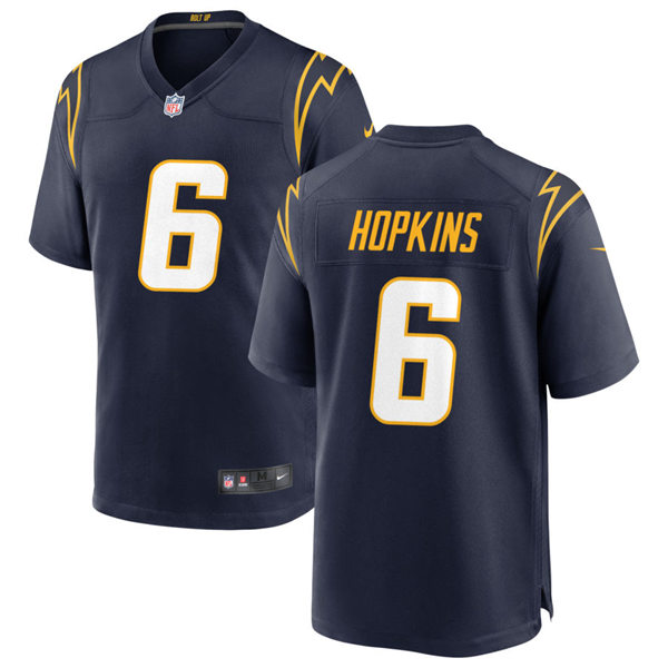 Mens Los Angeles Chargers #6 Dustin Hopkins Nike Navy Alternate Vapor Limited Jersey