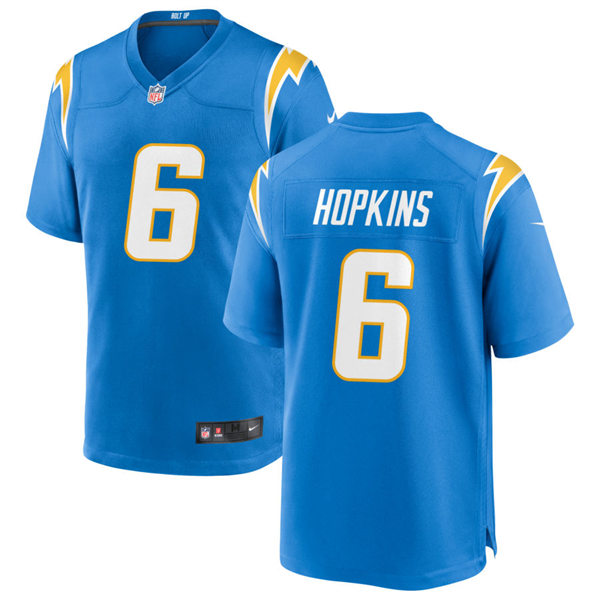 Mens Los Angeles Chargers #6 Dustin Hopkins Nike Powder Blue Vapor Limited Jersey