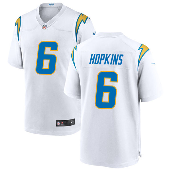 Mens Los Angeles Chargers #6 Dustin Hopkins Nike White Vapor Limited Jersey