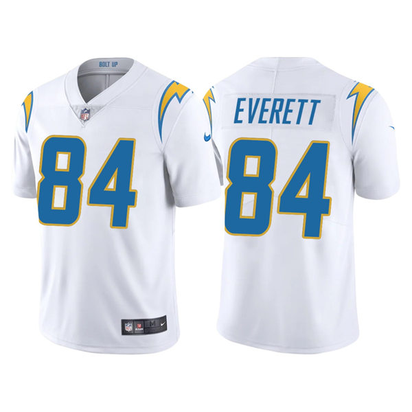 Mens Los Angeles Chargers #84 Gerald Everett Nike White Vapor Limited Jersey