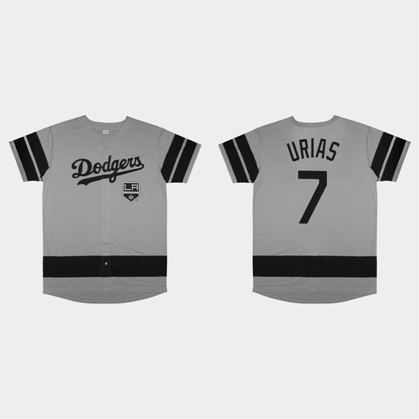 Mens Los Angeles Dodgers #7 Julio Urias Gray 2022 LA Kings Night Jersey