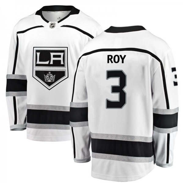 Mens Los Angeles Kings #3 Matt Roy adidas White Away Premier Player Jersey Stitched