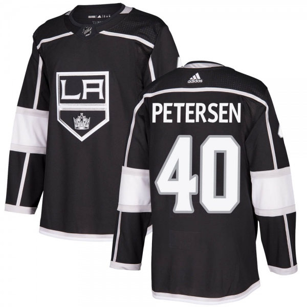 Mens Los Angeles Kings #40 Cal Petersen adidas Black Home Premier Player Jersey Stitched