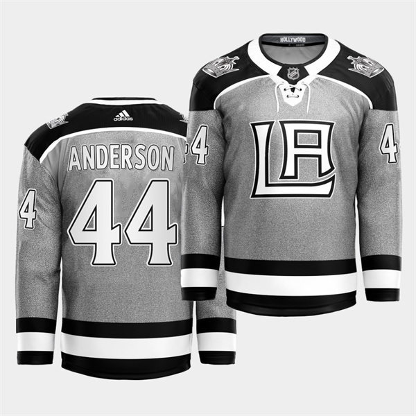 Mens Los Angeles Kings #44 Mikey Anderson adidas Grey 2021 City Concept Jersey Stitched