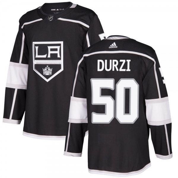 Mens Los Angeles Kings #50 Sean Durzi adidas Black Home Premier Player Jersey Stitched