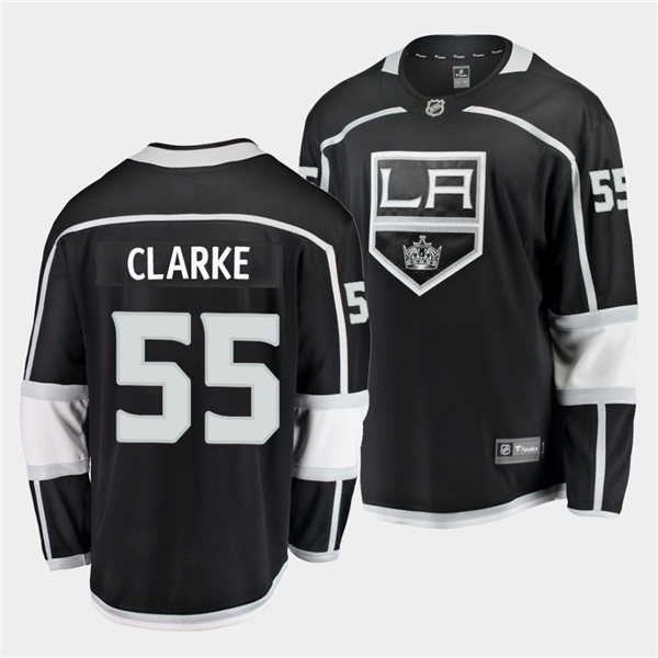 Mens Los Angeles Kings #55 Brandt Clarke Stitched NHL adidas Black Home Jersey Stitched
