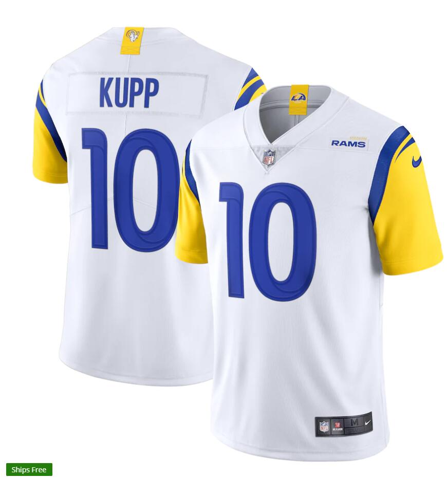 Mens Los Angeles Rams #10 Cooper Kupp 2021 Nike White Modern Throwback Vapor Limited Jersey