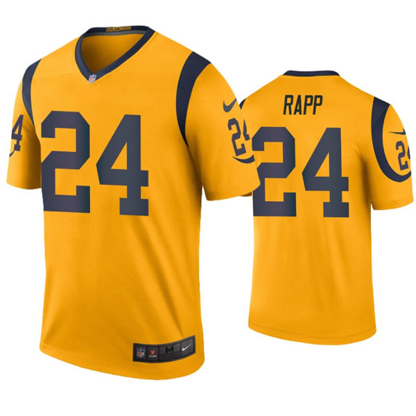 Mens Los Angeles Rams #24 Taylor Rapp Nike Gold Color Rush Limited Jersey