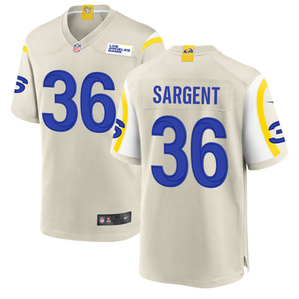 Mens Los Angeles Rams #36 Mekhi Sargent Nike Bone Vapor Untouchable Limited Jersey