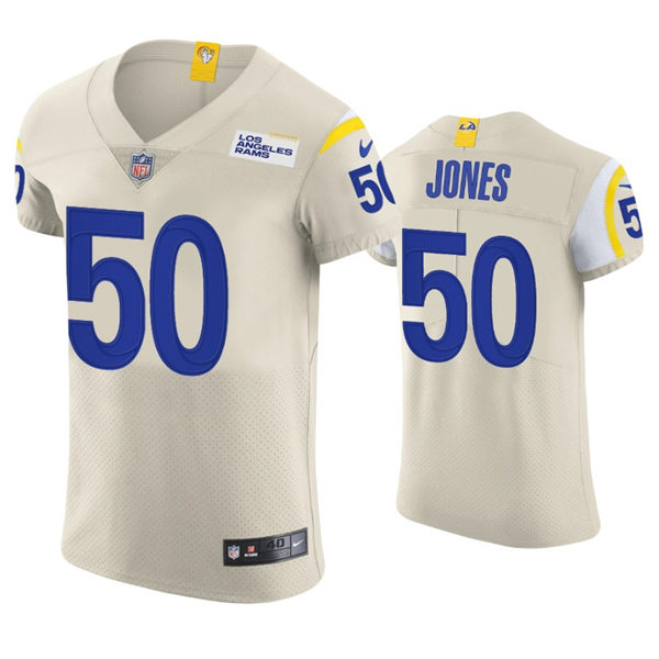 Mens Los Angeles Rams #50 Ernest Jones Nike Bone Vapor Untouchable Limited Jersey