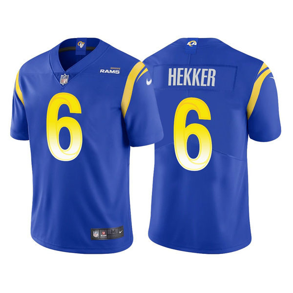 Mens Los Angeles Rams #6 Johnny Hekker Nike Royal Vapor Untouchable Limited Jersey