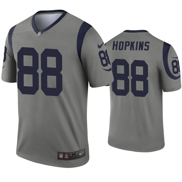 Mens Los Angeles Rams #88 Brycen Hopkins Nike Grey Inverted Legend Jersey