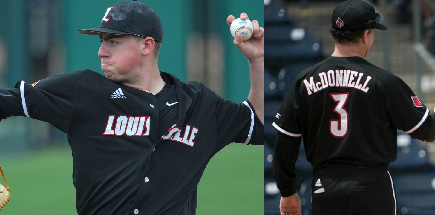 Mens Louisville Cardinals #3 Dan McDonnell 2021 Black Adidas College Baseball Jersey