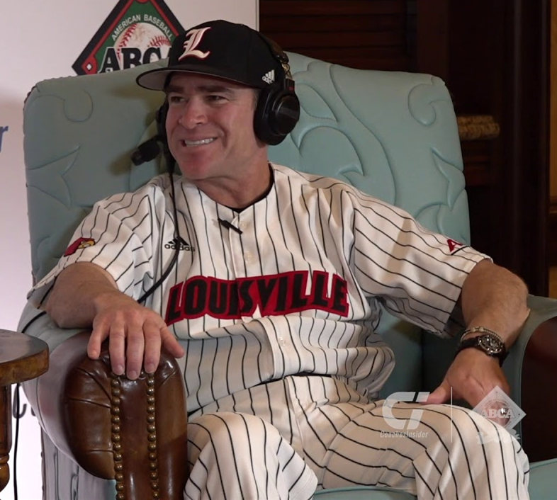 Mens Louisville Cardinals #3 Dan McDonnell White Pinstripe Adidas College Baseball Jersey
