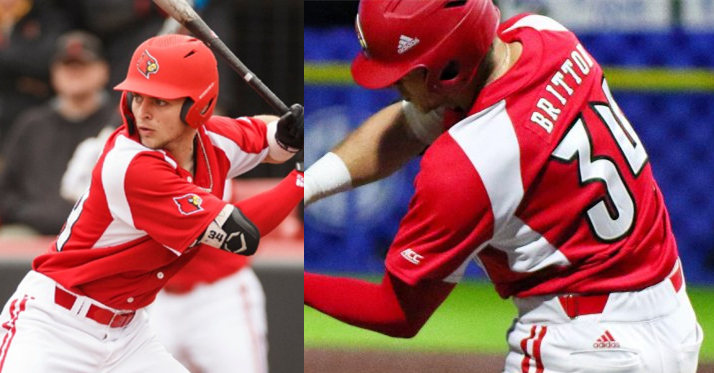 Mens Louisville Cardinals #34 Zach Britton Red White Adidas College Baseball Jersey