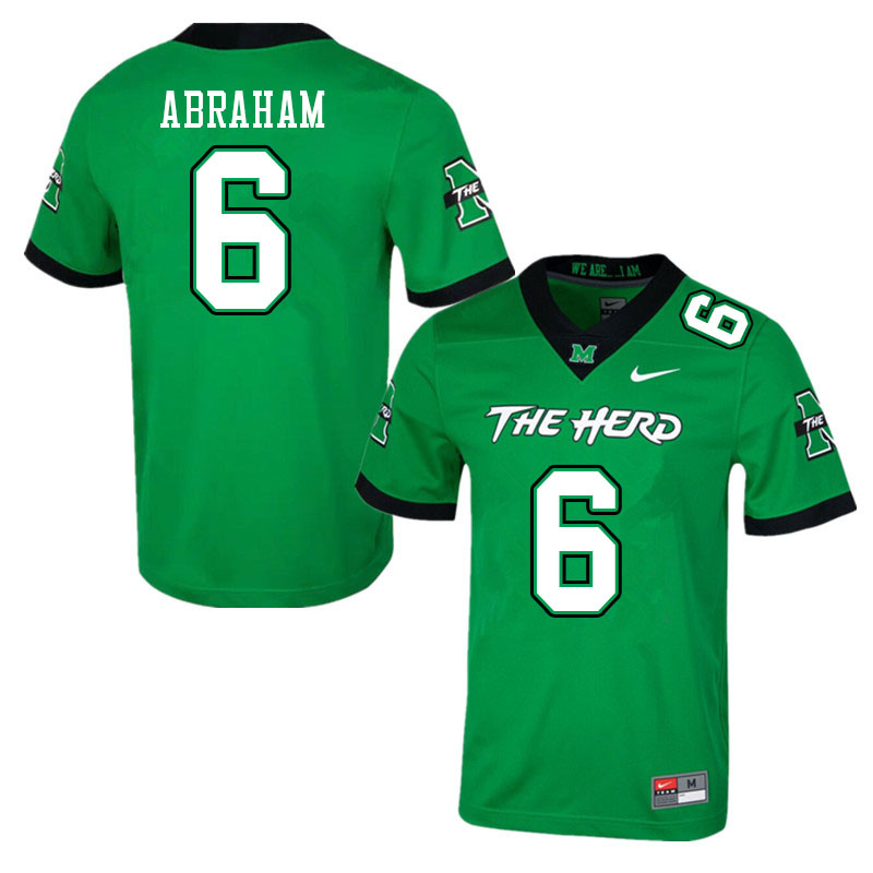 Mens Marshall Thundering Herd #6 Micah Abraham Stitched 2020 Green College Football Game Jersey