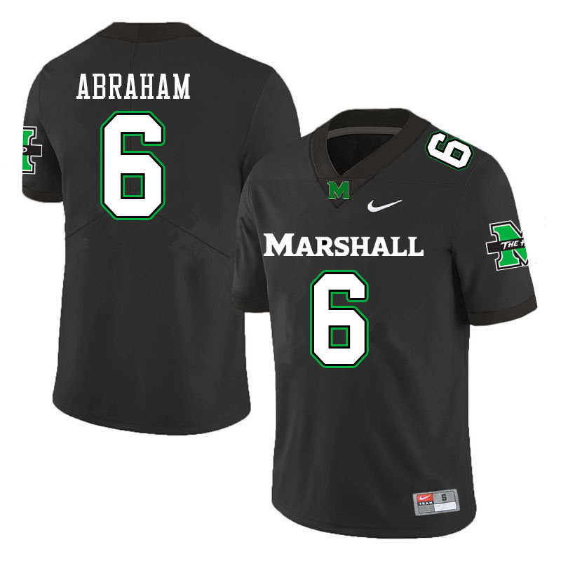 Mens Marshall Thundering Herd# 6 Micah Abraham Stitched 2020 Black Nike College Football Game 