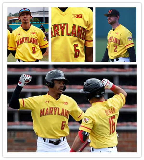 Mens Maryland Terrapins Custom Matthew Shaw Jason Savacool Sean Burke Luke Shliger Bobby Zmarzlak Under Armour Yellow 