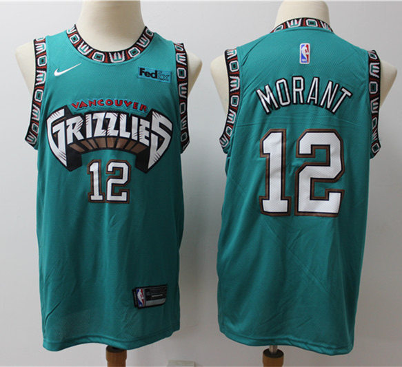 Mens Memphis Grizzlies #12 Ja Morant Green Nike Classic Edition Swingman Jersey