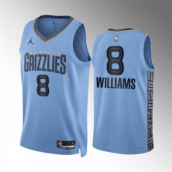Mens Memphis Grizzlies #8 Ziaire Williams Light Blue Statement Edition Jersey