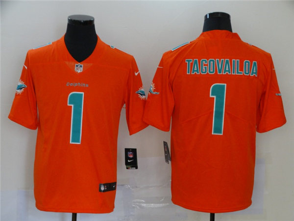 Mens Miami Dolphins #1 Tua Tagovailoa Nike Orange Inverted Legend Jersey