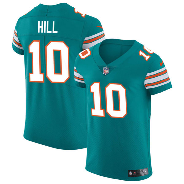 Mens Miami Dolphins #10 Tyreek Hill Nike Aqua Retro Alternate Vapor Limited Jersey