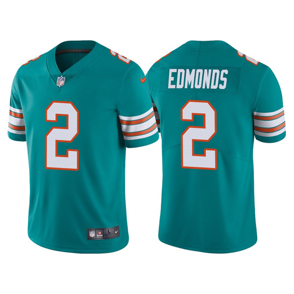 Mens Miami Dolphins #2 Chase Edmonds Nike Aqua Retro Alternate Vapor Limited Jersey