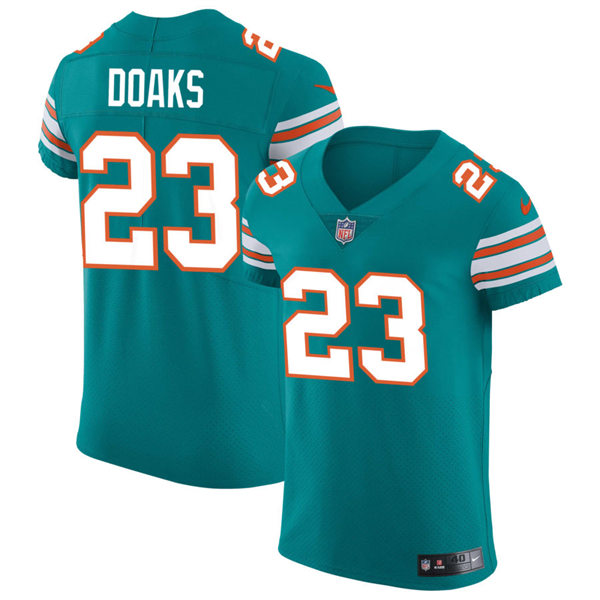 Mens Miami Dolphins #23 Gerrid Doaks Nike Aqua Retro Alternate Vapor Limited Jersey