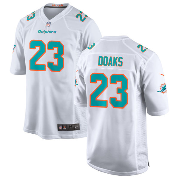 Mens Miami Dolphins #23 Gerrid Doaks Nike White Vapor Untouchable Jersey