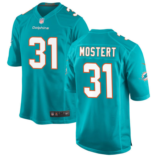 Mens Miami Dolphins #31 Raheem Mostert Nike Aqua Vapor Limited Jersey