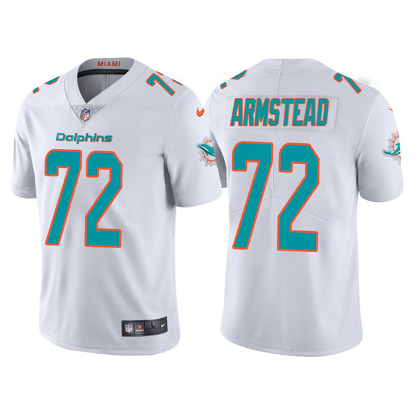 Mens Miami Dolphins #72 Terron Armstead Nike White Vapor Limited Player Jersey