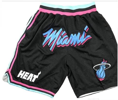 Mens Miami Heat Justdon Black Rainbow 202122 City Edition Swingman Shorts
