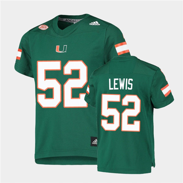 Mens Miami Hurricanes #52 Ray Lewis Adidas Green College Football Game Jersey