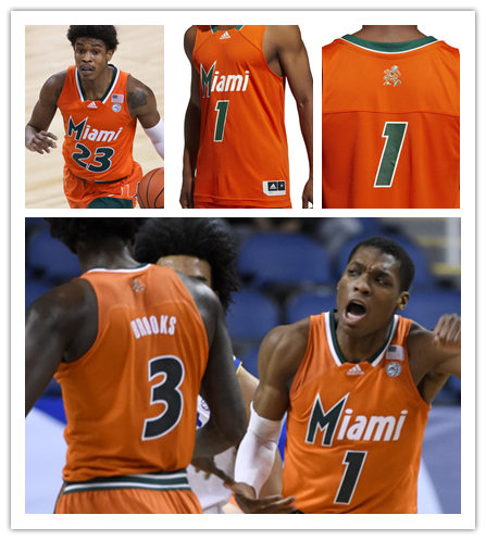 Mens Miami Hurricanes Custom Chris Lykes Isaiah Wong Elijah Olaniyi Earl Timberlake Adidas 2021 Orange Basketball Jersey